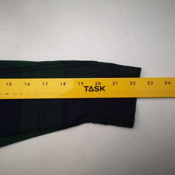 Old Navy Ladies Size XS Navy & Green Plaid Button Front Made in India Dress - Picture 8 of 9